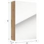 Szafka 40x15x60 cm z lustrem dąb 242E04003 Defra Salsa zdj.2
