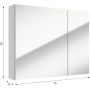 Szafka 75x15x60 cm z lustrem biała 242E07501 Defra Salsa zdj.2