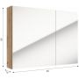 Szafka 80x15x60 cm z lustrem dąb 242E08003 Defra Salsa zdj.2