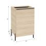 Szafka 50x45x70 cm boczna stojąca drewno 304B05001 Defra Nino zdj.2