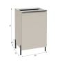 Szafka 50x45x70 cm boczna stojąca beżowa 304B05002 Defra Nino zdj.2
