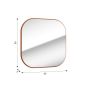Lustro 60x60 cm kwadratowe drewno 291L06003 Defra Mo-re zdj.2