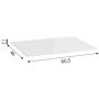 Blat naszafkowy 60.5x46 cm biały MZKBLA0096 Defra Konglomerat Chira Blanco zdj.2