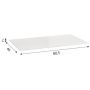 Blat naszafkowy 80.5x46 cm biały MZKBLA0099 Defra Konglomerat Chira Blanco zdj.2