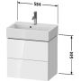 Szafka wisząca podumywalkowa 58.4x39.1 cm LC621901818 Duravit L-Cube zdj.2