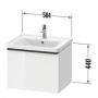 Szafka 58.4x45.2x44 cm podumywalkowa wisząca szara DE4249004220000 Duravit D-Neo zdj.2