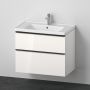 Umywalka z szafką 78.4 cm białą DE012102222 Duravit D-Neo zdj.1