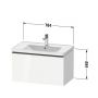 Szafka 78.4x45.2x44 cm podumywalkowa wisząca szara DE4255010070000  Duravit D-Neo zdj.2