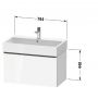 Szafka 78.4x44.2x44 cm podumywalkowa wisząca DE4273004070000 Duravit D-Neo zdj.2