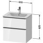 Szafka wisząca podumywalkowa 61x46.2 cm DE436102222 Duravit D-Neo zdj.2