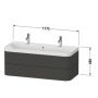 Umywalka z szafką 117.5 cm białą HP4379O22220000 Duravit Happy D.2 Plus zdj.2