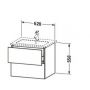 Szafka 62x48.1x55 cm podumywalkowa wisząca orzech LC624007979  Duravit L-Cube zdj.2