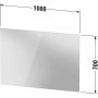 Lustro 100x70 cm prostokątne z oświetleniem z matą grzewczą biały LM7827D00000000 Duravit Light & Mirrors zdj.2