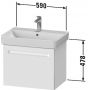 Szafka wisząca podumywalkowa 59x42.6 cm N14282049490000 Duravit No. 1 zdj.2