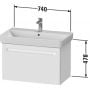 Szafka wisząca podumywalkowa 74x42.6 cm N14283049490000 Duravit No. 1 zdj.2