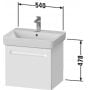 Szafka wisząca podumywalkowa 54x42.6 cm N14381018180000 Duravit No. 1 zdj.2