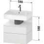 Szafka 59x47x59 cm podumywalkowa wisząca grafit QA4393049490010 Duravit Qatego zdj.2