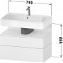 Szafka 79x47x59 cm podumywalkowa wisząca grafit QA4394055800010 Duravit Qatego zdj.2