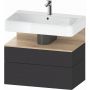 Szafka 79x47x59 cm podumywalkowa wisząca grafit QA4394055800010 Duravit Qatego zdj.1