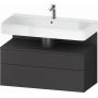 Szafka 99x47x59 cm podumywalkowa wisząca grafit QA4395049490010 Duravit Qatego zdj.1