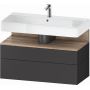 Szafka 99x47x59 cm podumywalkowa wisząca grafit QA4395055490010 Duravit Qatego zdj.1