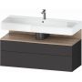 Szafka 119x47x59 cm podumywalkowa wisząca grafit QA4396055490010 Duravit Qatego zdj.1