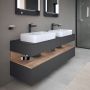 Szafka 160x55x60 cm podumywalkowa wisząca grafit QA4779055490010 Duravit Qatego zdj.5