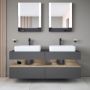 Szafka 160x55x60 cm podumywalkowa wisząca grafit QA4779055490010 Duravit Qatego zdj.6