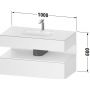 Umywalka z szafką 100 cm dąb QA4786055490010 Duravit Qatego zdj.2