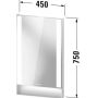 Lustro 45x75 cm QA7080018180000 Duravit Qatego zdj.2