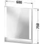 Lustro 60x75 cm QA7081018180100 Duravit Qatego zdj.2