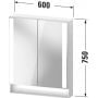 Szafka 60x15.5x75 cm z lustrem biały QA7150018180010 Duravit Qatego zdj.2