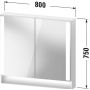 Szafka 80x15.5x75 cm z lustrem grafit QA7151049491000 Duravit Qatego zdj.2