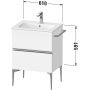 Szafka 61x47.7x59.1 cm podumywalkowa wisząca biała-chrom SV4643010180000 Duravit Sivida zdj.2