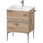 Szafka 61x47.7x59.1 cm podumywalkowa wisząca dąb-chrom SV4643010550000 Duravit Sivida zdj.1