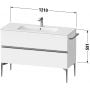 Szafka 121x47.7x59.1 cm podumywalkowa wisząca biała-chrom SV4646010220000 Duravit Sivida zdj.2