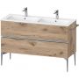 Szafka 128x47.7x59.1 cm podumywalkowa wisząca dąb-chrom SV4647010550000 Duravit Sivida zdj.1