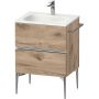 Szafka 61x47.7x59.2 cm podumywalkowa wisząca dąb-chrom SV4650010550000 Duravit Sivida zdj.1