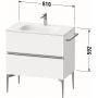 Szafka 81x47.7x59.2 cm podumywalkowa wisząca dąb-chrom SV4651010550000 Duravit Sivida zdj.2