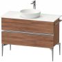 Szafka 104.5x47.5x54.8 cm podumywalkowa wisząca orzech-chrom SV4659010790000 Duravit Sivida zdj.1