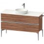 Szafka 124.5x47.5x54.8 cm podumywalkowa wisząca orzech-chrom SV4660010790000 Duravit Sivida zdj.1