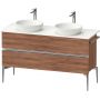 Szafka 131.5x47.5x54.8 cm podumywalkowa wisząca orzech-chrom SV4661010790000 Duravit Sivida zdj.1