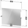 Lustro 85x65 cm prostokątne z oświetleniem chrom-grafit SV7422010490000 Duravit Sivida zdj.2