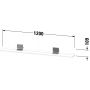 Półka 120 cm biała-chrom SV7434010220000 Duravit Sivida zdj.2