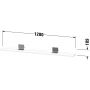 Półka 128 cm orzech-chrom SV7435010790000 Duravit Sivida zdj.2