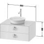 Szafka 80x55x40.8 cm podumywalkowa wisząca orzech WT499007792 Duravit White Tulip zdj.2