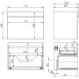 Szafka 71.5x48.7x54 cm podumywalkowa wisząca czarna RE010700037160 Elita Moody zdj.2