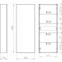 Szafka 45x17x120 cm boczna wisząca RE140450171470 Elita For All zdj.2