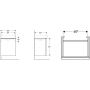Szafka podumywalkowa wisząca 53.6x43.3 cm 500365JK1 Geberit Smyle Square zdj.2