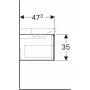 Szafka wisząca podumywalkowa 139.5x47.3 cm 500348431 Geberit Xeno2 zdj.2